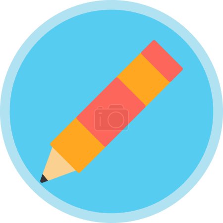 Ilustración de Crayón icono vector ilustración - Imagen libre de derechos