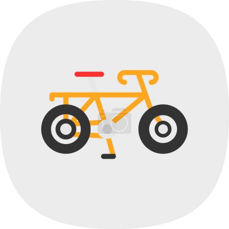 Illustration for Flat bicycle icon, vector illustration - Royalty Free Image