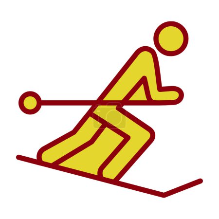 Ilustración de Vector gráfico de plano icono de esquí - Imagen libre de derechos