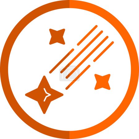 Ilustración de Estrella fugaz icono vector ilustración aislado - Imagen libre de derechos