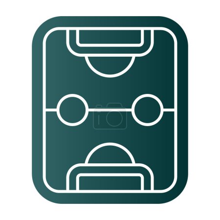 Téléchargez les illustrations : Symbole icône du terrain de hockey, illustration vectorielle - en licence libre de droit