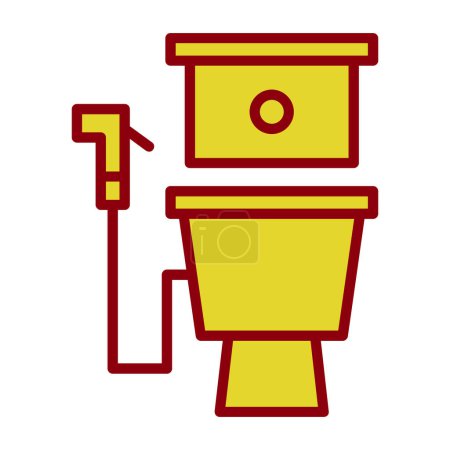 Téléchargez les illustrations : Icône du robinet d'eau, style contour - en licence libre de droit