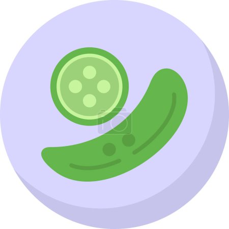 Illustration for Cucumber vegetable icon, simple illustration - Royalty Free Image