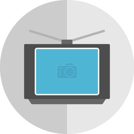 Illustration for Tv icon web simple illustration - Royalty Free Image