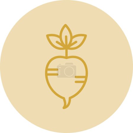 Illustration for Beet icon vector illustration - Royalty Free Image