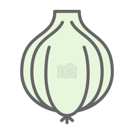 Illustration for Garlic vector  icon, illustration - Royalty Free Image