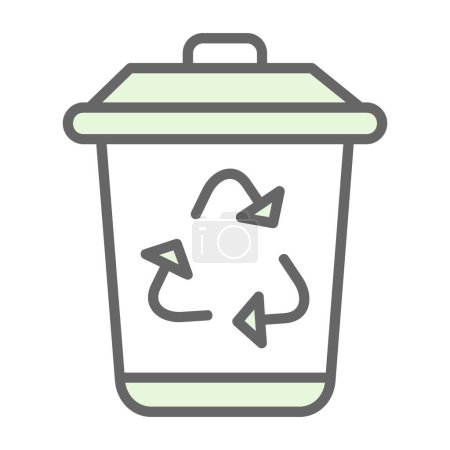 Ilustración de Reciclar el icono de la papelera. ilustración vectorial - Imagen libre de derechos