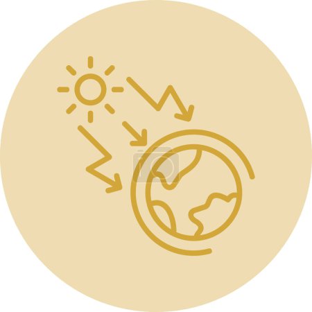 Illustration for Greenhouse effect web icon vector illustration - Royalty Free Image