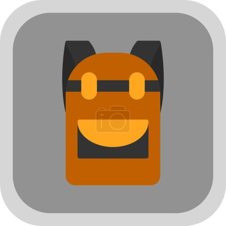 Illustration for Backpack web icon vector illustration - Royalty Free Image
