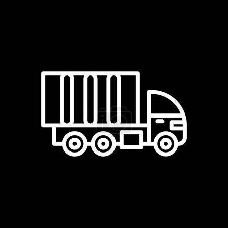 Téléchargez les illustrations : Icône web vectoriel de camion - en licence libre de droit