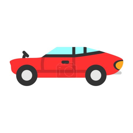 Téléchargez les illustrations : Vieille icône de voiture illustration vectorielle - en licence libre de droit