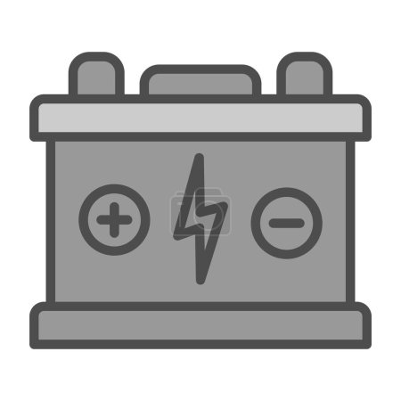 Ilustración de Batería. icono web diseño simple - Imagen libre de derechos