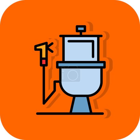 Téléchargez les illustrations : Illustration vectorielle du symbole de toilette - en licence libre de droit