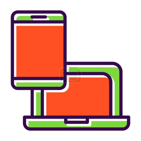 Ilustración de Icono de dispositivos electrónicos, tableta e ilustración de vectores portátiles - Imagen libre de derechos