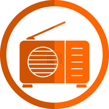 Illustration for Radio. web icon simple illustration - Royalty Free Image