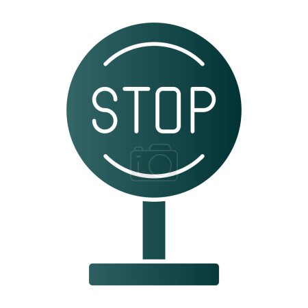 Illustration for Simple flat stop icon isolated - Royalty Free Image