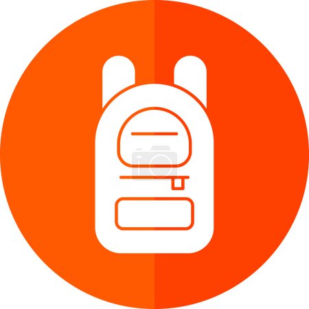 Illustration for Backpack icon, vector illustration simple design - Royalty Free Image
