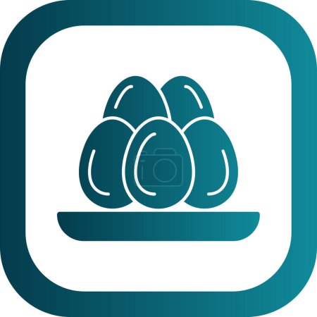 Illustration for Chicken eggs. web icon simple illustration - Royalty Free Image