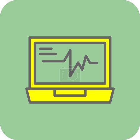 Téléchargez les illustrations : Illustration vectorielle Affichage ECG Heartbeat. Contexte médical - en licence libre de droit