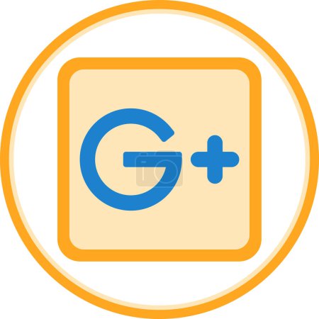 Google Plus web icon vector illustration