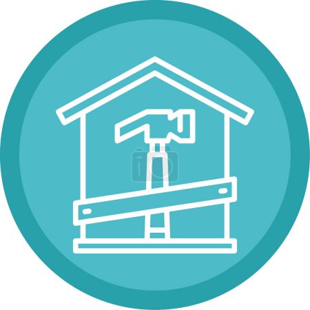 Ilustración de Casa Reparación icono web vector ilustración - Imagen libre de derechos
