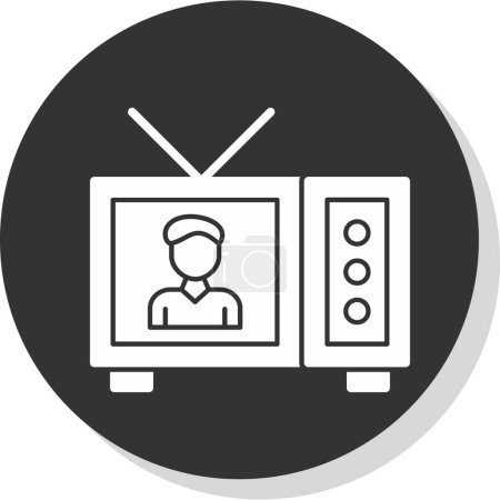 Ilustración de Tv mostrar icono web, vector de ilustración - Imagen libre de derechos