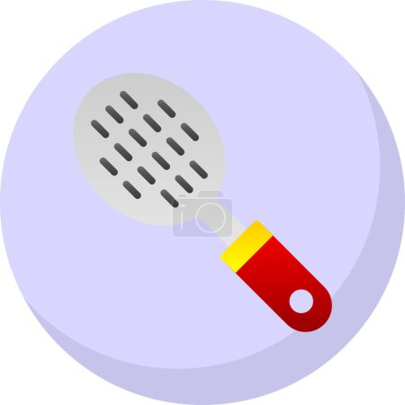 Illustration for Slotted Spoon flat web icon simple design - Royalty Free Image