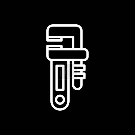 Illustration for Simple Pipe wrench icon, vector illustration - Royalty Free Image
