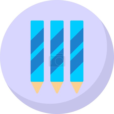 Illustration for Color pencils. web icon simple illustration - Royalty Free Image