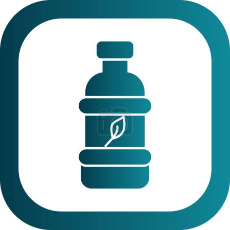 Illustration for Bio plastic bottle icon vector illustration - Royalty Free Image