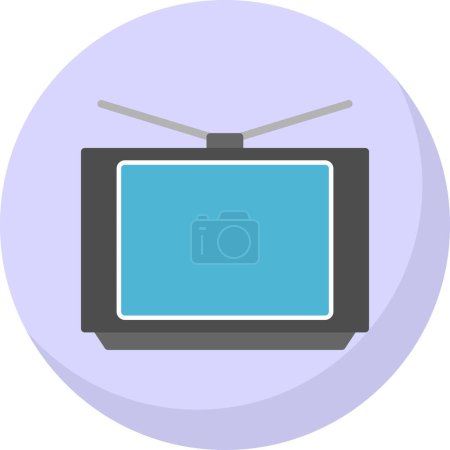 Téléchargez les illustrations : Illustration vectorielle icône TV - en licence libre de droit