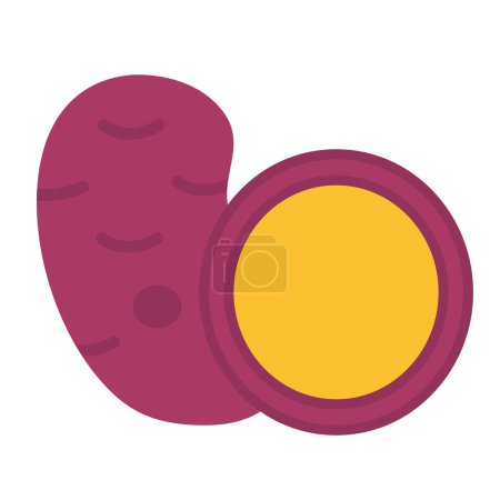 Illustration for Sweet Potato web icon vector illustration - Royalty Free Image