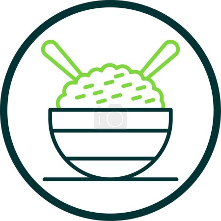 Ilustración de Icono web de arroz aromático diseño simple aislado - Imagen libre de derechos