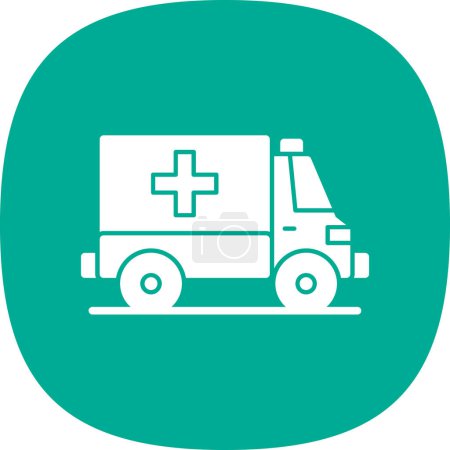 Illustration for Ambulance flat icon, web simple illustration - Royalty Free Image