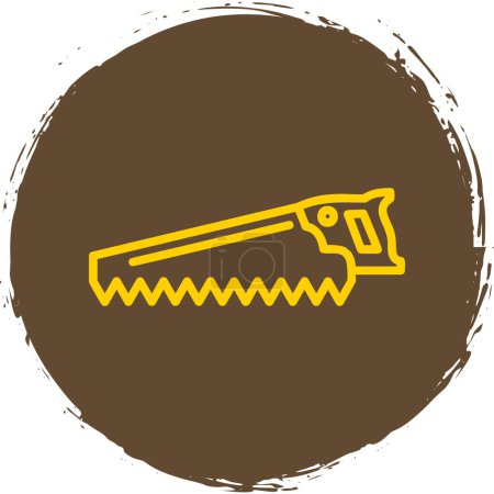 Ilustración de Icono de la sierra de mano, ilustración simple web - Imagen libre de derechos