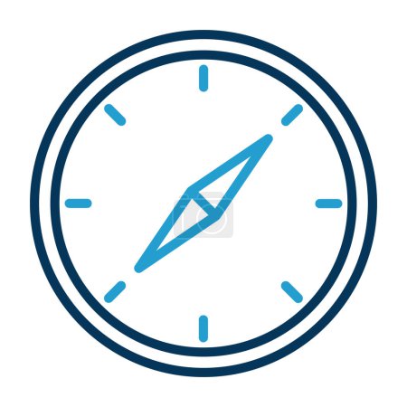 Illustration for Vector illustration of Compass modern icon - Royalty Free Image