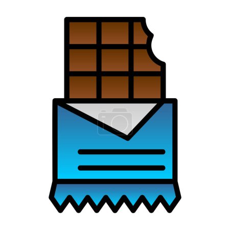 Illustration for Chocolate bar icon, vector illustration simple design - Royalty Free Image