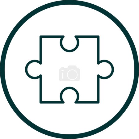 Illustration for Piece puzzle isolated vector icon - Royalty Free Image