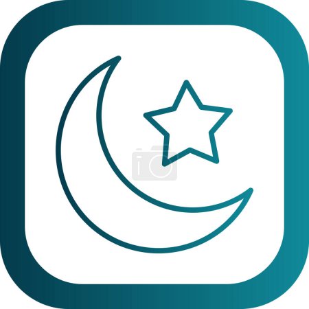 Illustration for Moon icon, vector illustration simple design - Royalty Free Image