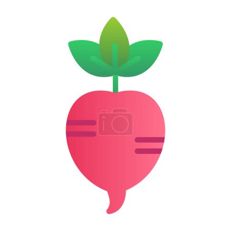 Illustration for Beet icon vector illustration - Royalty Free Image