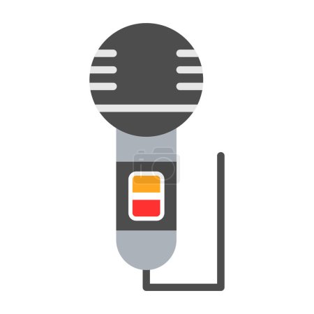 Téléchargez les illustrations : Illustration vectorielle icône microphone - en licence libre de droit
