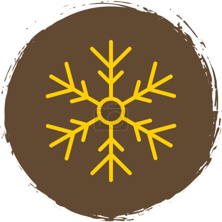 Ilustración de Copo de nieve icono plano. Ilustración vectorial - Imagen libre de derechos