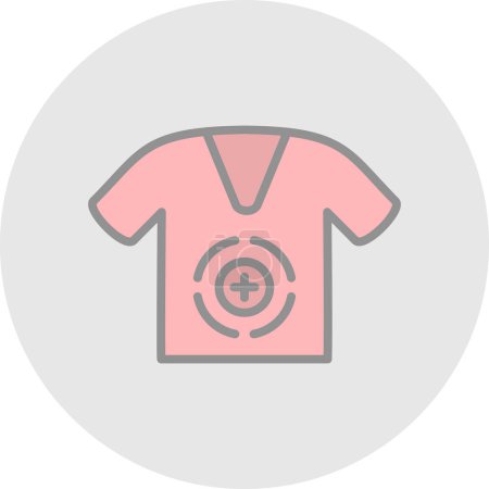 Téléchargez les illustrations : Illustration vectorielle icône de t-shirt - en licence libre de droit