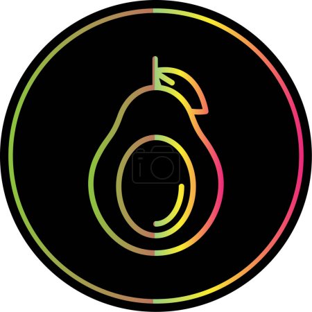 Illustration for Simple Avocado icon, vector illustration - Royalty Free Image