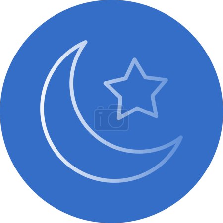 Illustration for Moon icon, vector illustration simple design - Royalty Free Image