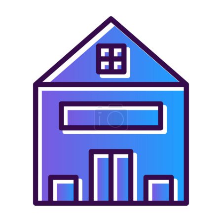 Ilustración de Granero icono edificio vector ilustración - Imagen libre de derechos