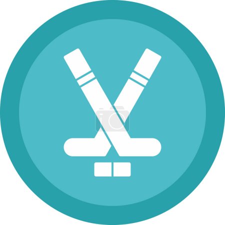illustration vectorielle de l'icône du hockey moderne                          