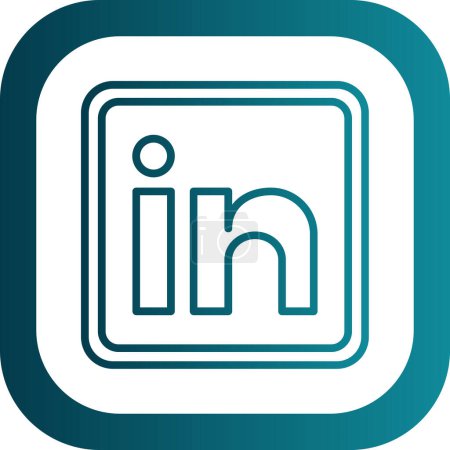 logo vector signo LinkedIn negocio americano en famoso icono de diseño de redes sociales 