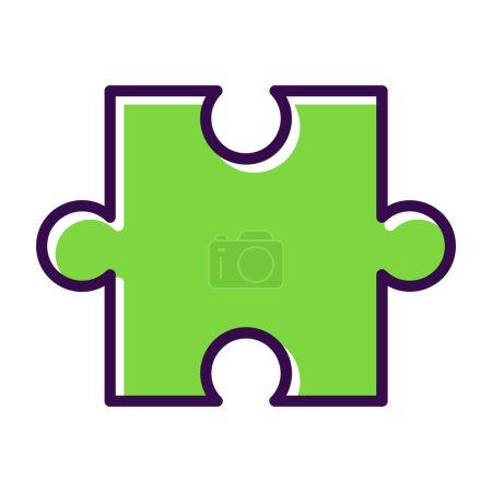 Téléchargez les illustrations : Pièce puzzle isolé icône vectorielle - en licence libre de droit