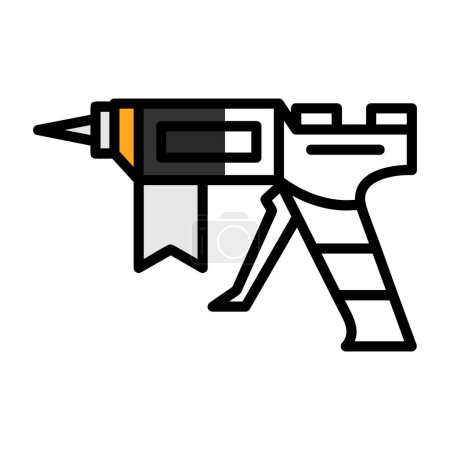Ilustración de Pegamento pistola web icono, vector de ilustración - Imagen libre de derechos
